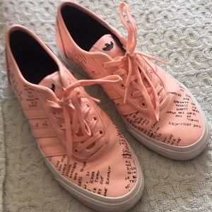 Rare pink adidas shoes .